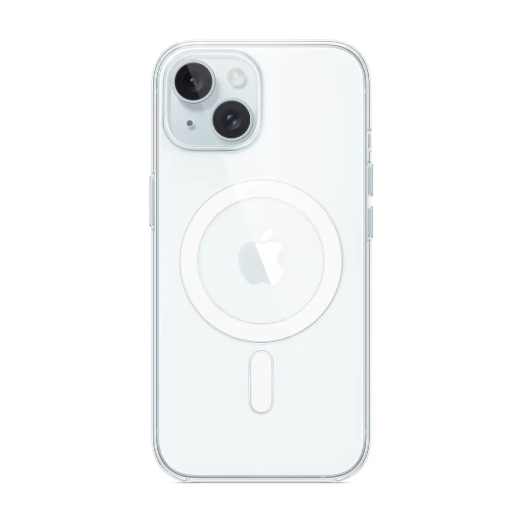 Coque transparente avec MagSafe pour iPhone 15