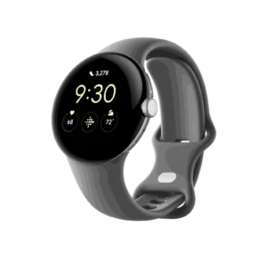 Montre Connectee Google Pixel Watch noir avec bracelet sport noir volcanique