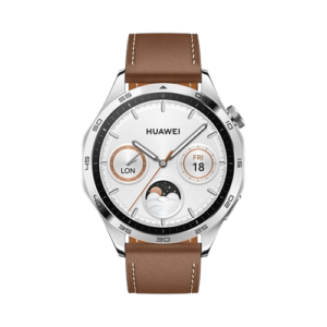 Montre connectée Huawei Watch GT 4 46 mm Classic avec une bracelet en cuir Marron