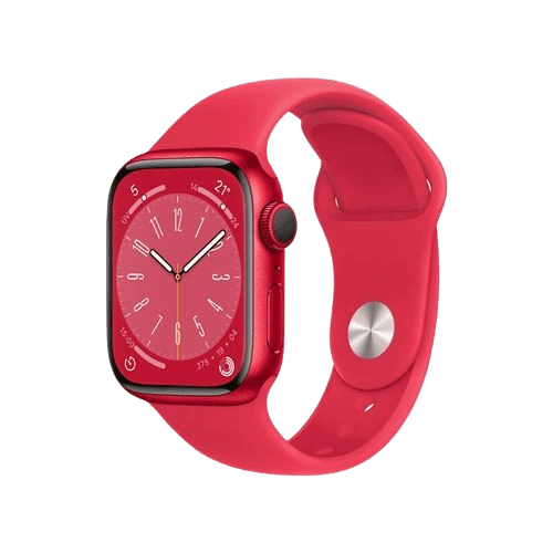 Apple Watch Series 8 GPS + Cellular avec boîtier en Aluminium et Bracelet de couleur Rouge