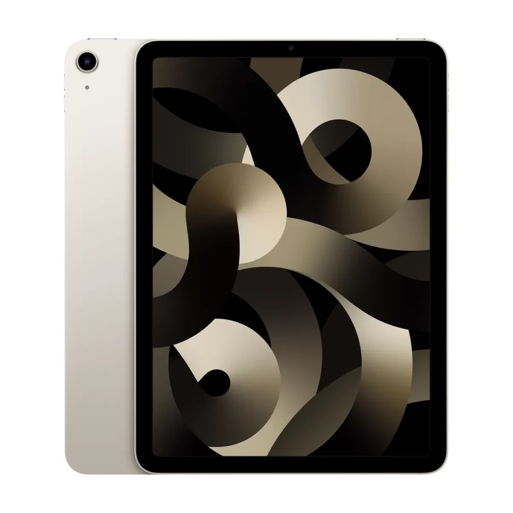 Apple iPad Air 10,9″ Puce Apple M1 64 Go Wifi 5ème génération 2022 Lumière stellaire