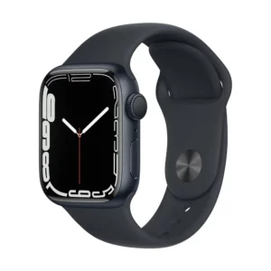 Apple Watch Series 7 GPS Boitier Aluminium noir 45mm avec Bracelet Noir