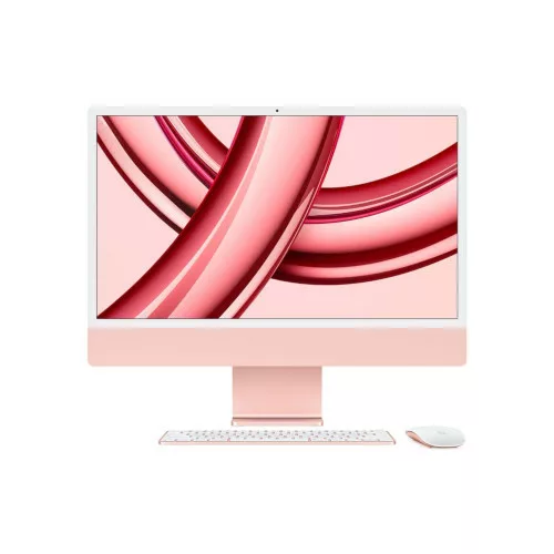 Apple iMac 24″ écran rétina 4,5K 256 Go SSD 8 Go RAM Puce M3 CPU 8 cœurs GPU 8 cœurs Rose