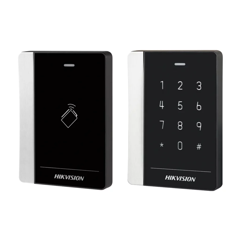 Hikvision DS-K1102AM, Bip sonore intégré, Protocole RS-485 et Wiegand (W26/W34)