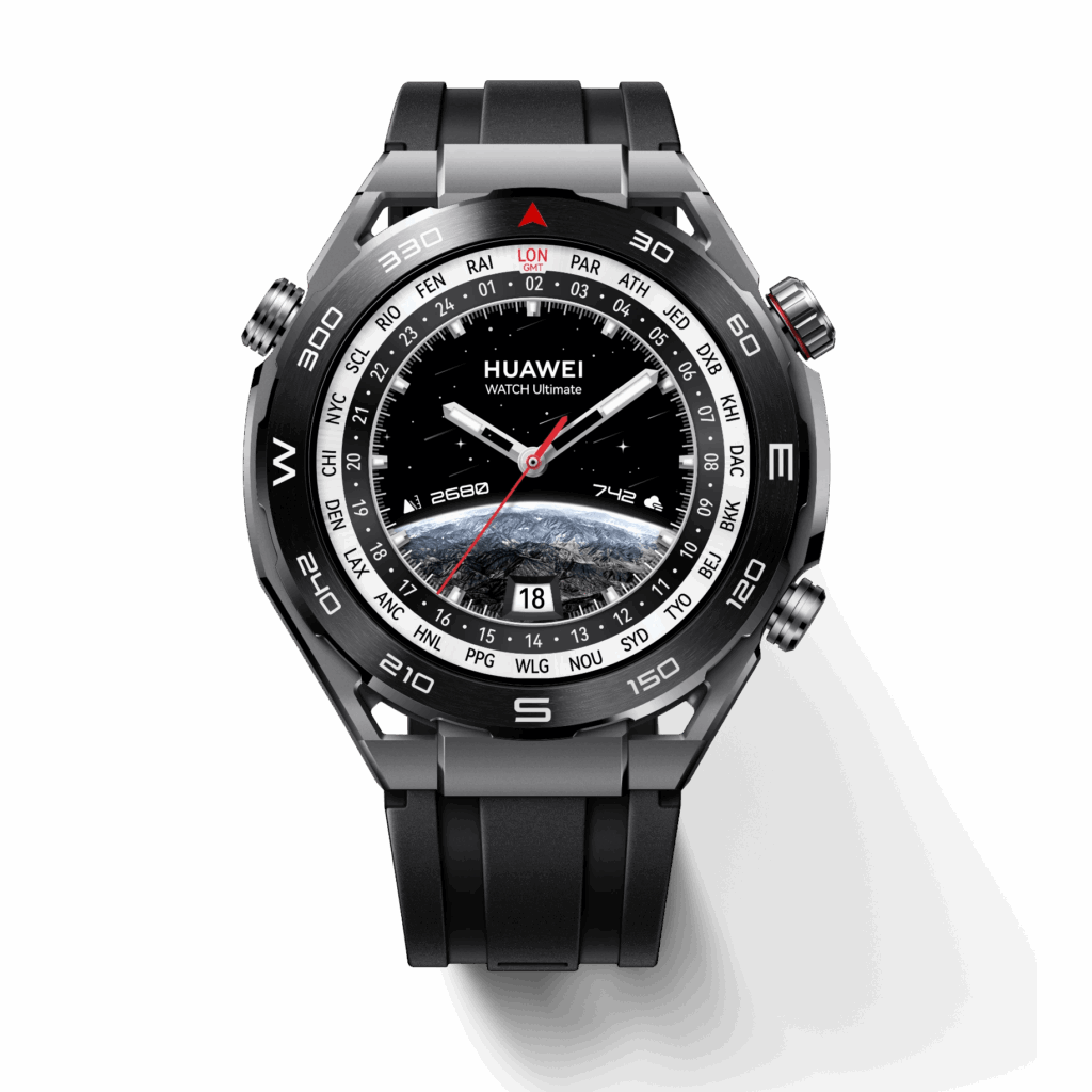 Montre Connectee Huawei Watch Ultimate 48 mm noir avec une bracelet noir