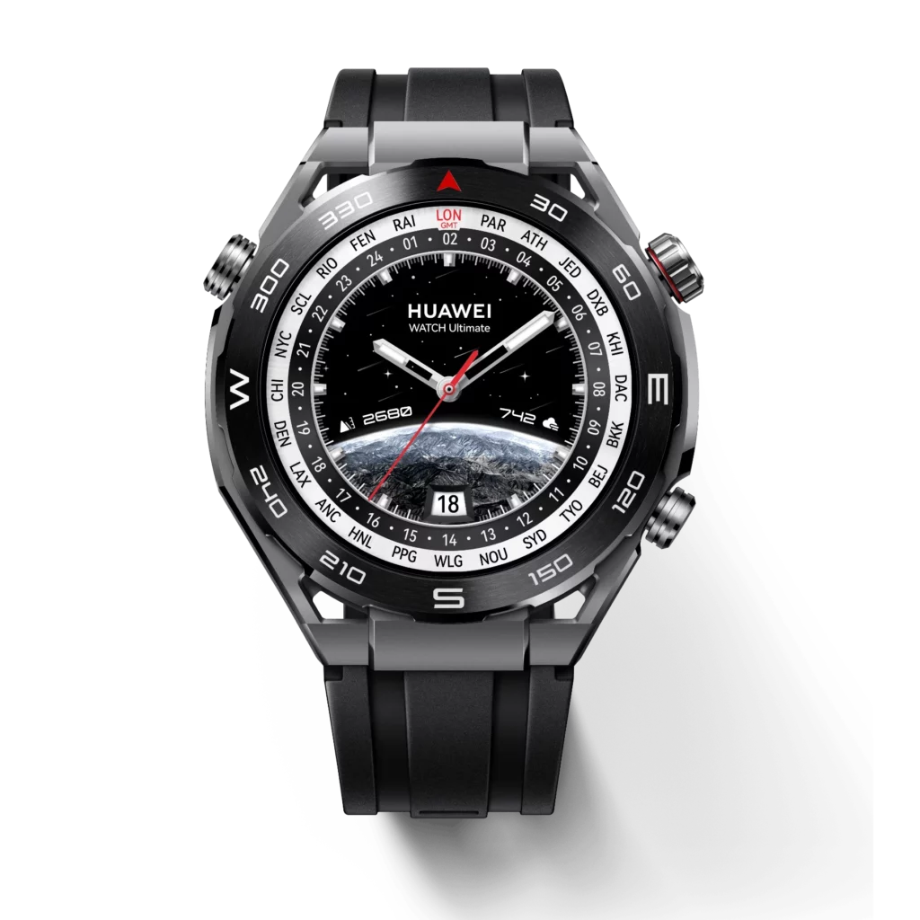 Montre Connectee Huawei Watch Ultimate 48 mm noir avec une bracelet noir