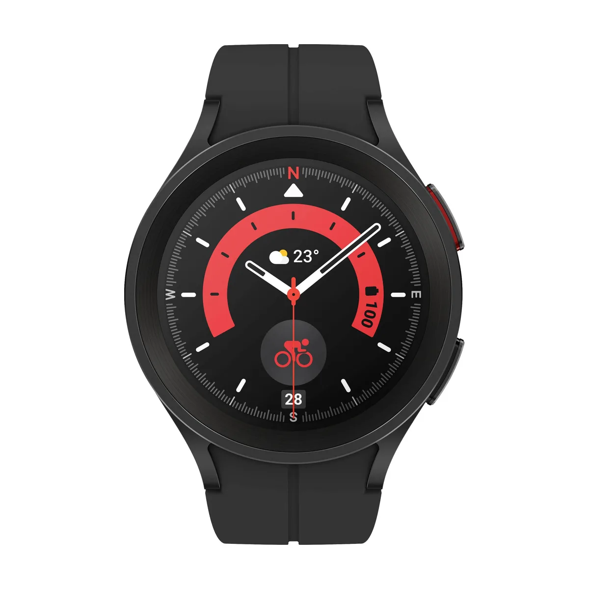 Montre intelligente Samsung Galaxy Watch 5 Pro avec un Boitier de 1,4″ et une memoire de 16 GB couleur Noir