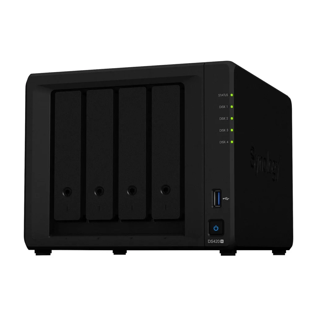 Serveur Synology DiskStation DS420+, Intel Celeron J4025 2 GHz , 2GB de Ram, 4 baies nu sans disque dur