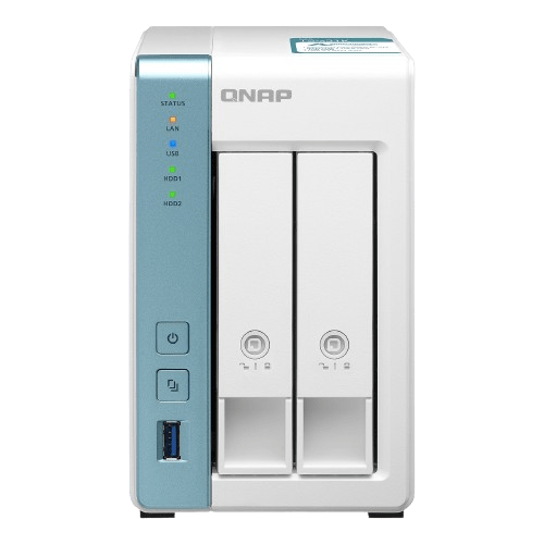 Serveur NAS QNAP TS321, Annapurna Labs Alpine AL-214 à 1.7 GHz , 1GB de Ram, 2 baies nu sans disque dur