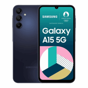 Smartphone Samsung Galaxy A15 6,5″ 5G Double nano SIM 128 Go de Couleur Bleu nuit