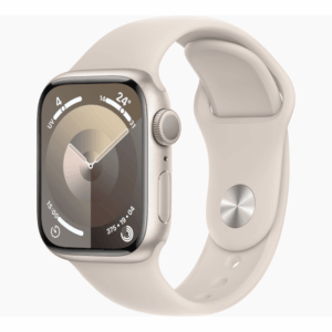 apple watch series 9 gps boitier en aluminium lumiere stellaire de 41 mm