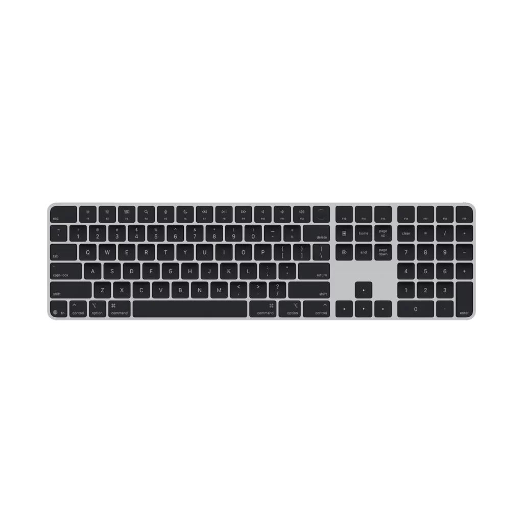 Apple Magic Keyboard avec Touch ID et pavé numérique – Touches noires (USB-C)