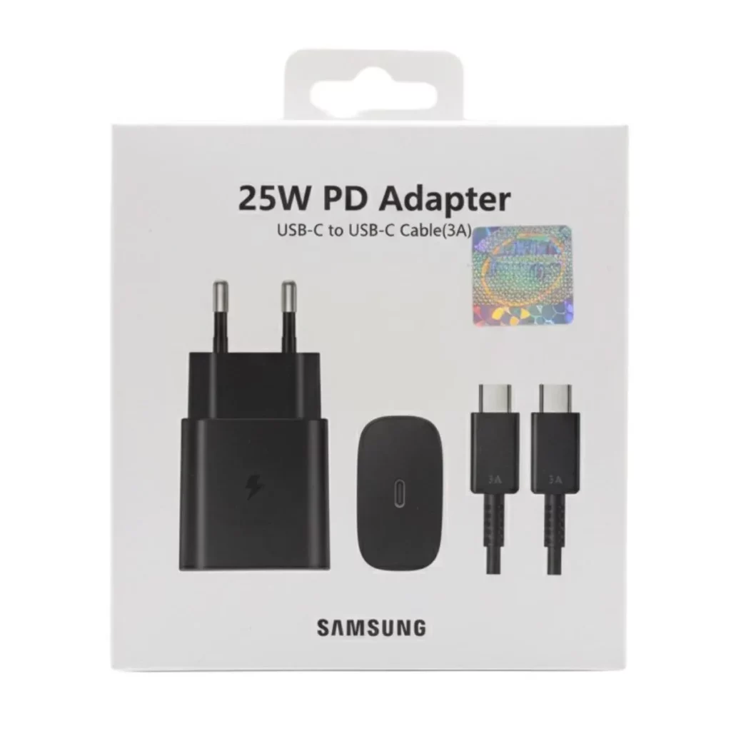 Chargeur Samsung 25W USB-C — charge ultra-rapide (câble inclus)