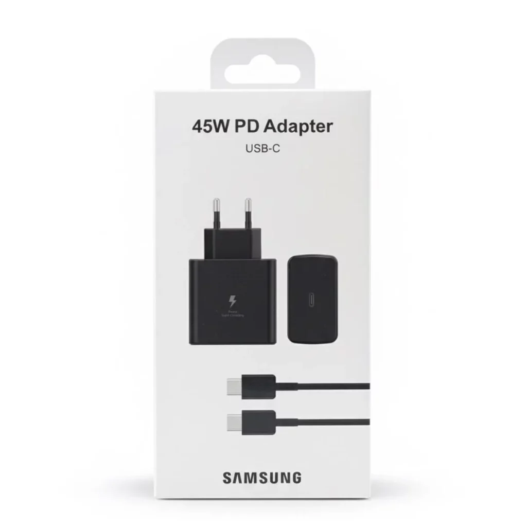 Chargeur Samsung 45W USB-C — Super Fast Charging (câble inclus)