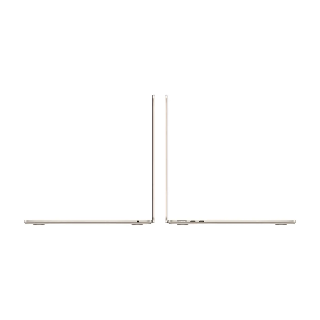 Apple MacBook Air 13,6″ 512Go SSD 8Go RAM Puce M3 Lumière stellaire — profil ouvert
