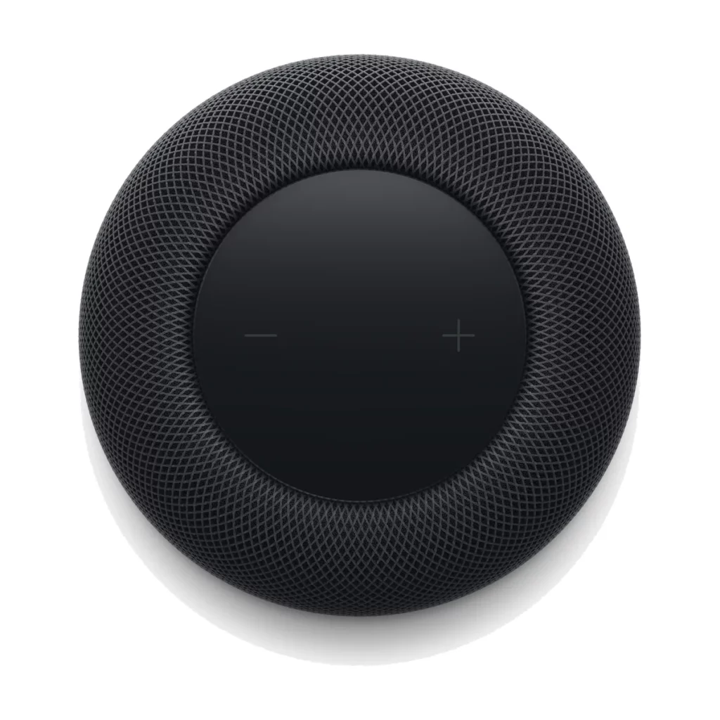 Enceinte résidentielle Apple HomePod Noir — vue de dessus