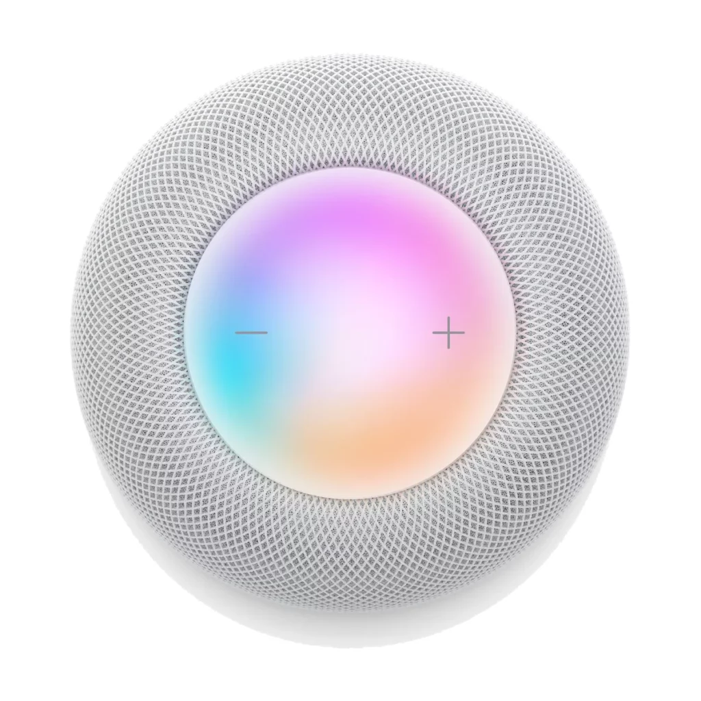 Enceinte résidentielle Apple HomePod Blanc — vue de dessus