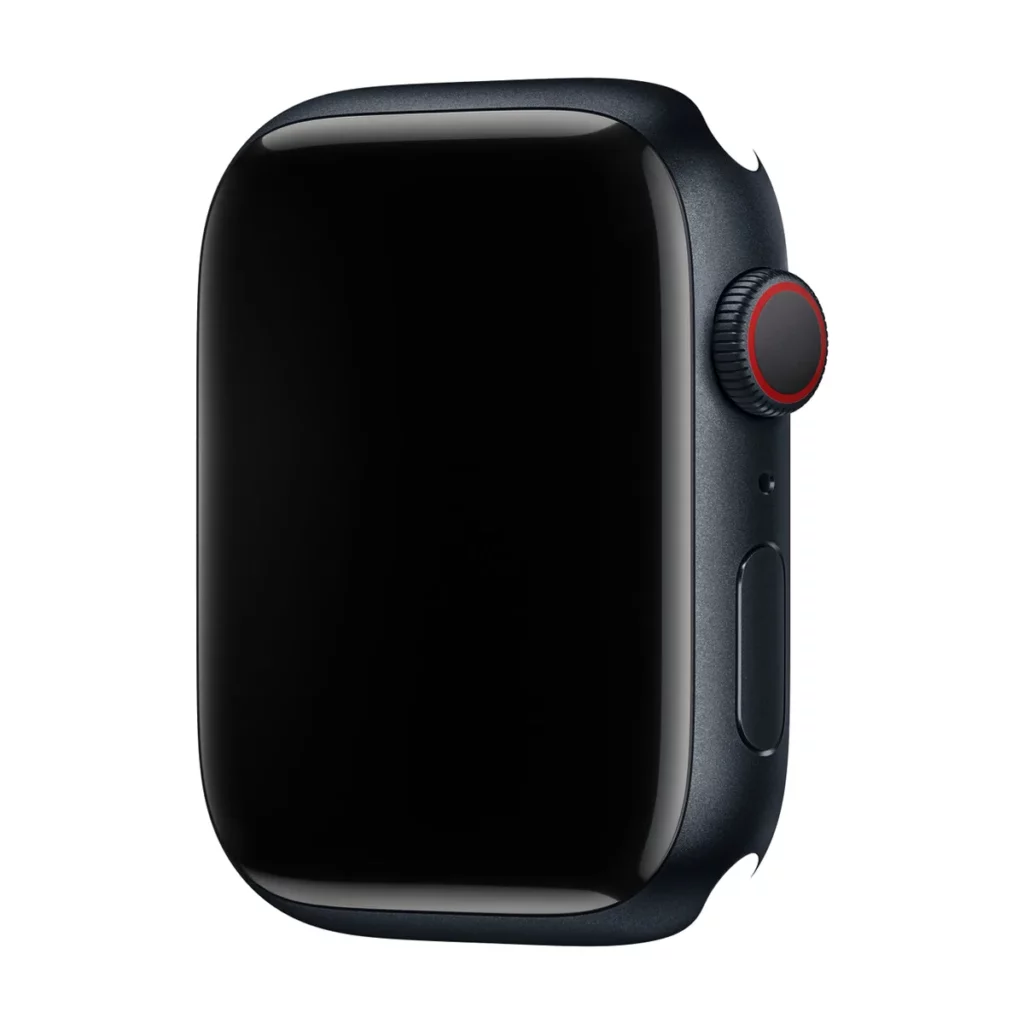 Apple Watch Series 8 GPS + Cellular avec boîtier en Aluminium et Bracelet de couleur Rouge — boîtier 3/4
