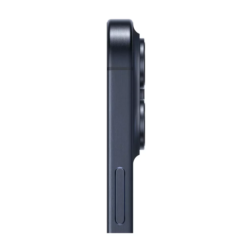 Apple iPhone 15 Pro 128GB Bleu Titanium — profil (tranche)