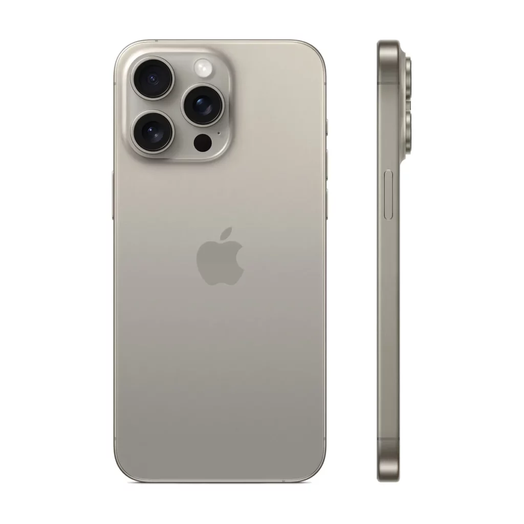Apple iPhone 15 Pro Max 6,7″ 5G Double SIM 512 To Natural Titanium — dos + profil