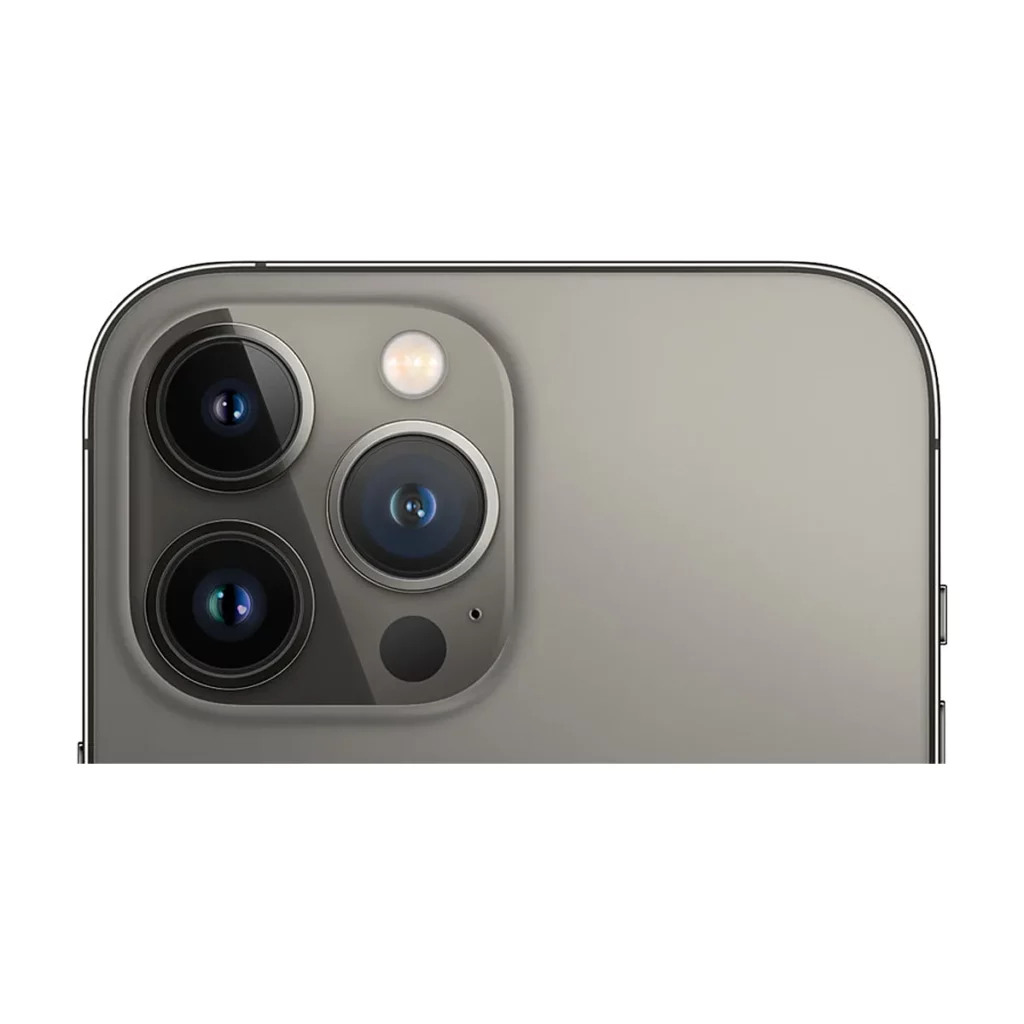 Apple iPhone 13 Pro Max 6,7″ 5G 256 Go Double SIM couleur Graphite — dos gros plan caméra (recadrage)