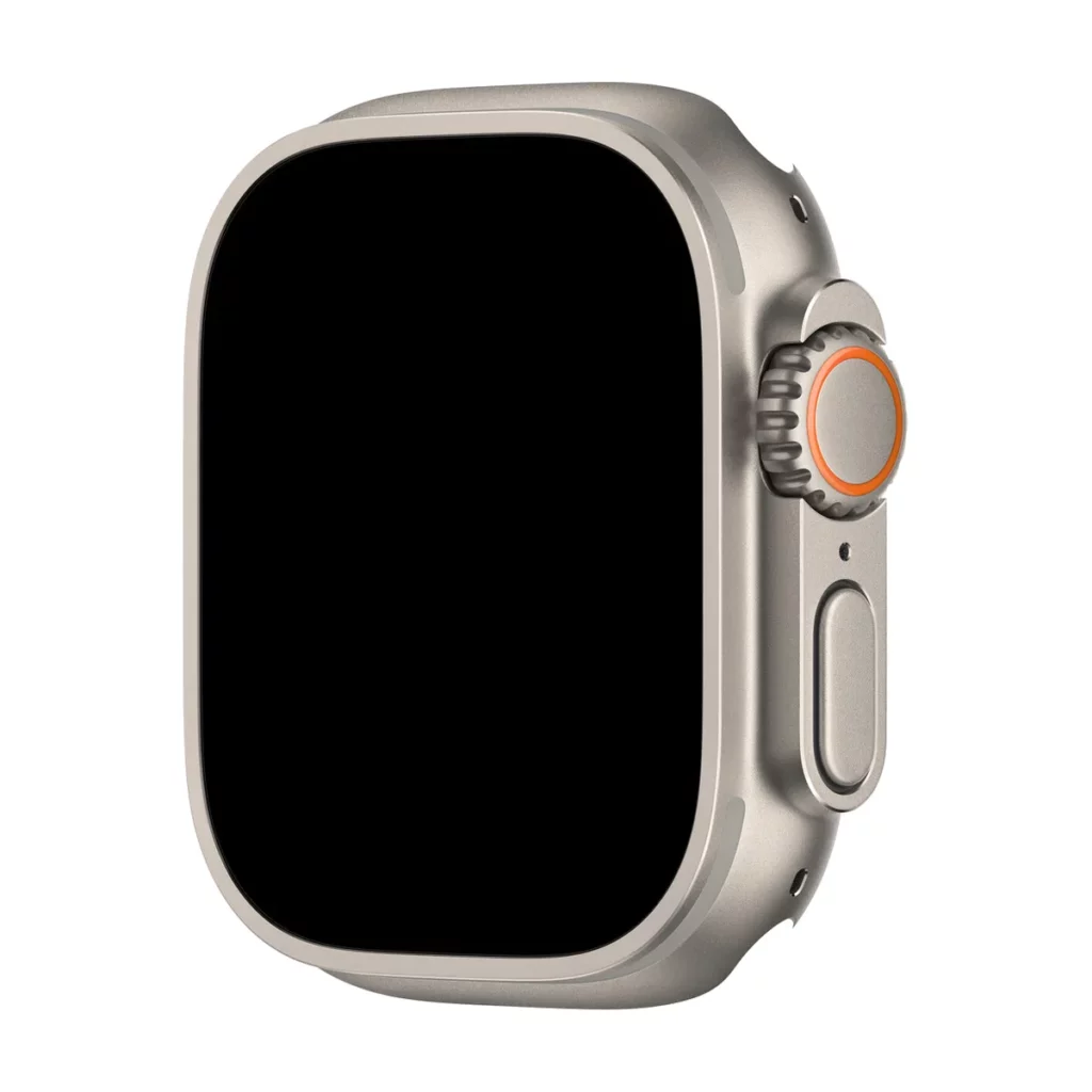 Apple Watch Ultra 3 — boîtier titane naturel 3/4