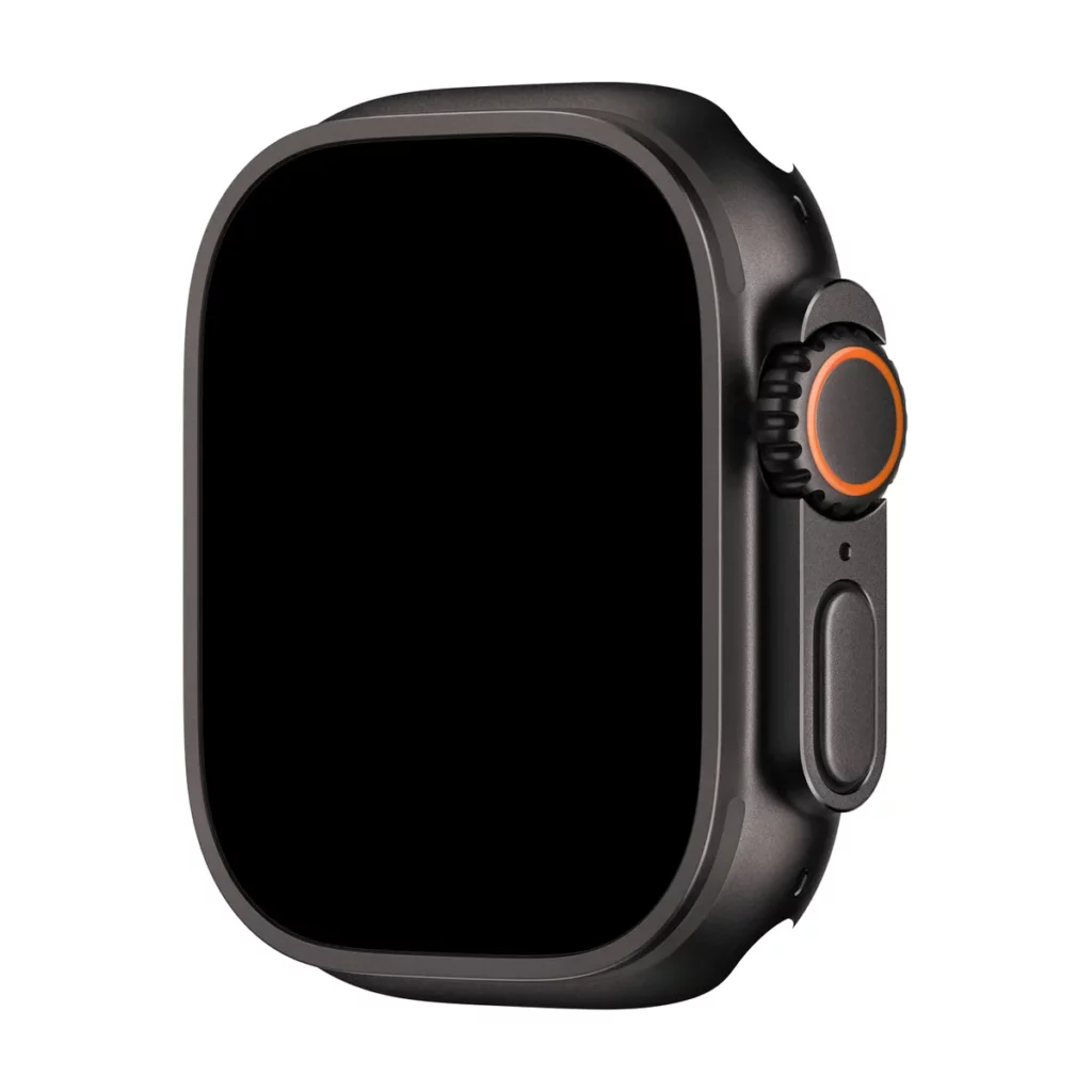 Apple Watch Ultra 3 — boîtier titane noir 3/4