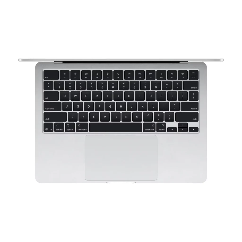 MacBook Air 13" M4 — dessus ouvert (clavier)