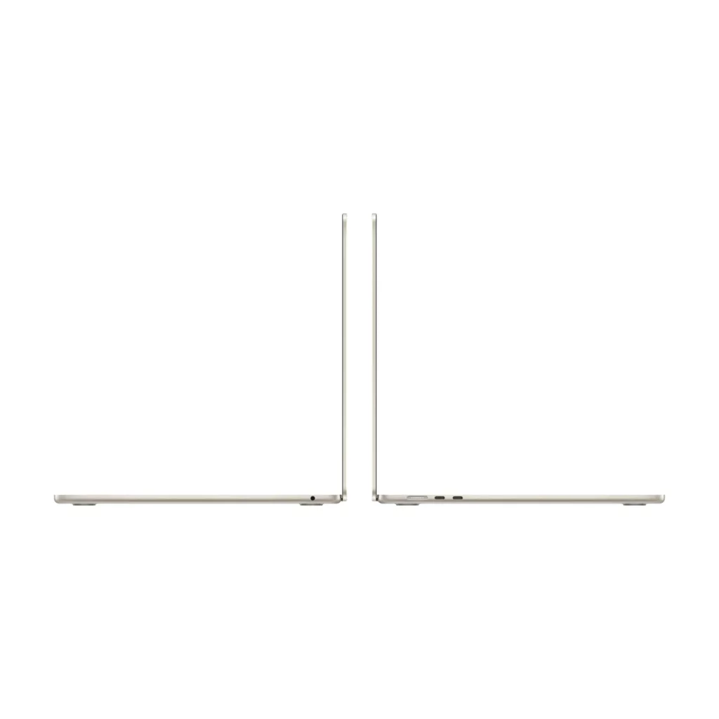 MacBook Air 15" M4 — tranches fermé (ports)