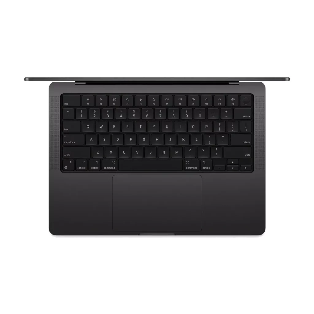 MacBook Pro 14" M4 Pro / M4 Max — dessus ouvert (clavier)