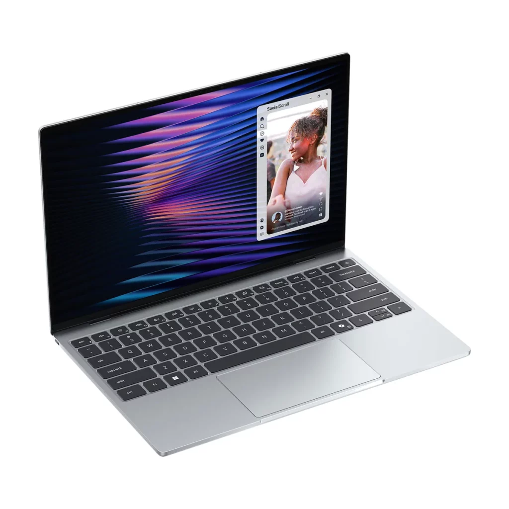 Dell XPS 13 9350 (2024) — 3/4 ouvert