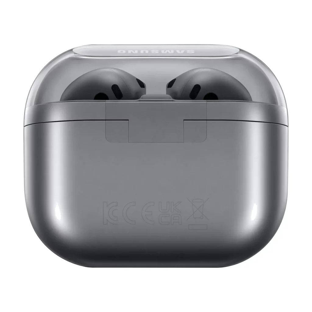 Écouteurs Samsung Galaxy Buds 3 — boîtier ouvert
