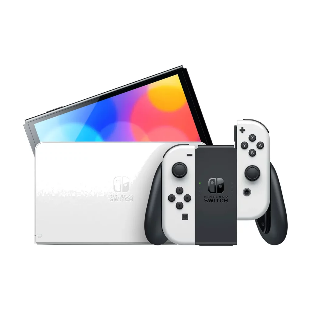 Console Nintendo Switch OLED Blanche — console et Joy-Con