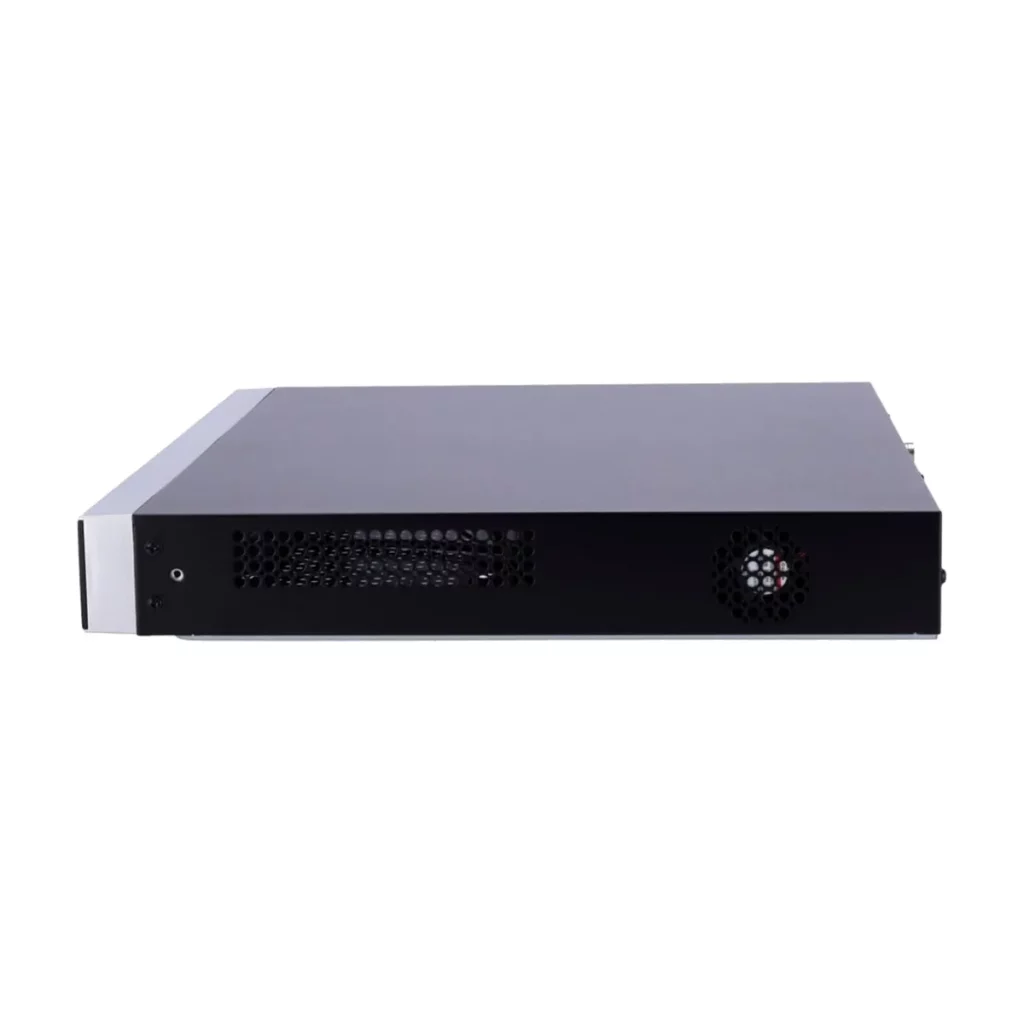 Hikvision DS-7616NXI-I2/16P/S(E), NVR AcuSense 4K 16 canaux 1U 16 POE — profil gauche