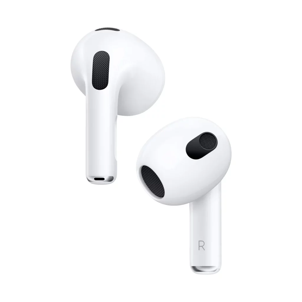 Apple AirPods 3 (3e Génération) avec boîtier de charge Lightning Ecouteurs sans fil True Wireless – vue 1, disponible à Dakar chez Compustore