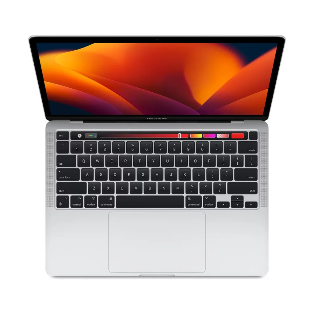 Apple MacBook Pro 13″ Puce M2 CPU 8 cœurs GPU 10 cœurs 256 Go SSD 8 Go RAM couleur Argent