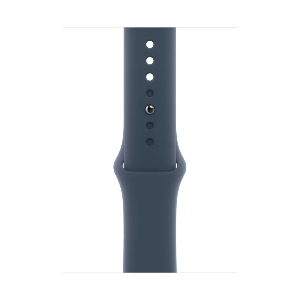Apple Watch Series 8 GPS + Cellular boîtier acier inoxydable argent 45mm avec bracelet Sport bleu – vue 2, disponible à Dakar chez Compustore