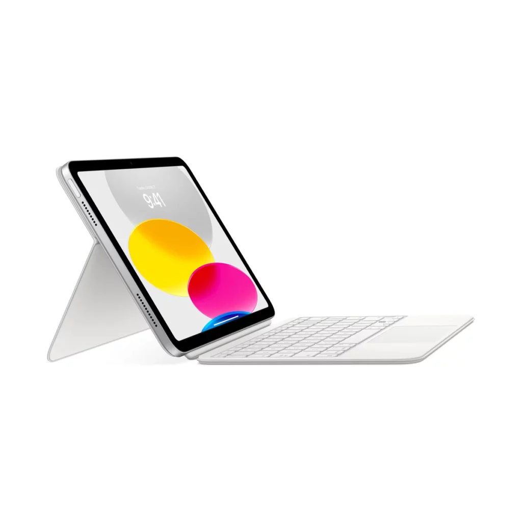 Clavier Apple Magic Keyboard de couleur Blanc pour iPad 10ième génération – vue 3, disponible à Dakar chez Compustore