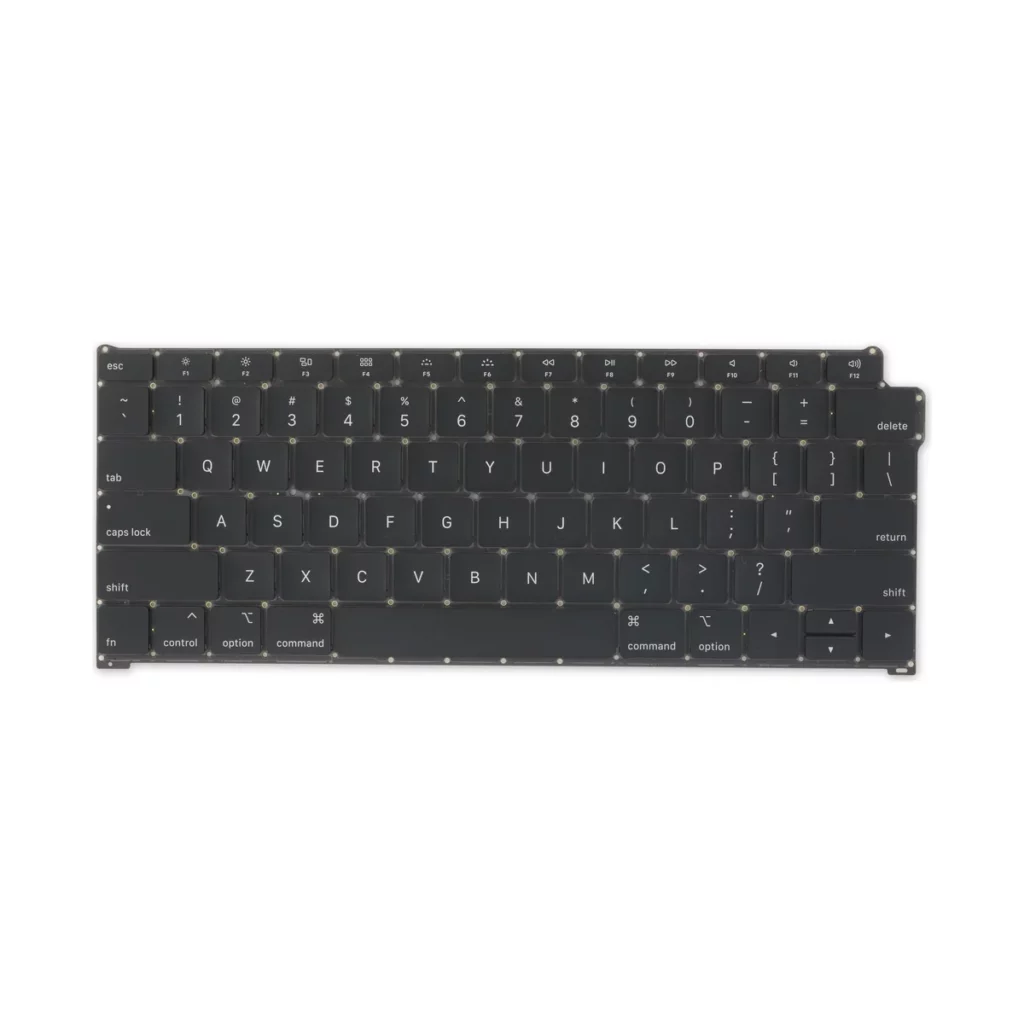 Clavier Qwerty (US) sans rétroéclairage Apple pour MacBook Air 13″ Retina A1932 Touch Bar (2018/2019) – vue 1, disponible à Dakar chez Compustore