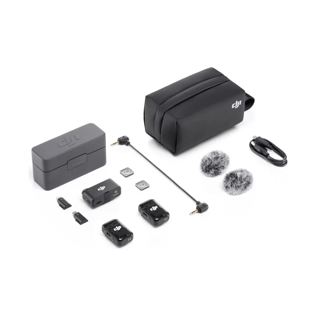 DJI Mic 2 (2 émetteurs + 1 récepteur + boîtier de recharge) — vue 3 — accessoire micro sans fil DJI à Dakar chez Compustore