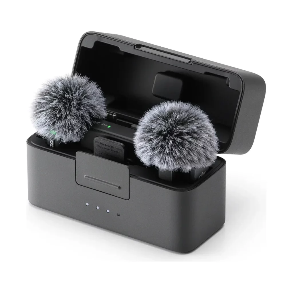 DJI Mic Mini (2 émetteurs + 1 récepteur + boîtier de recharge) — vue 4, micro sans fil DJI à Dakar