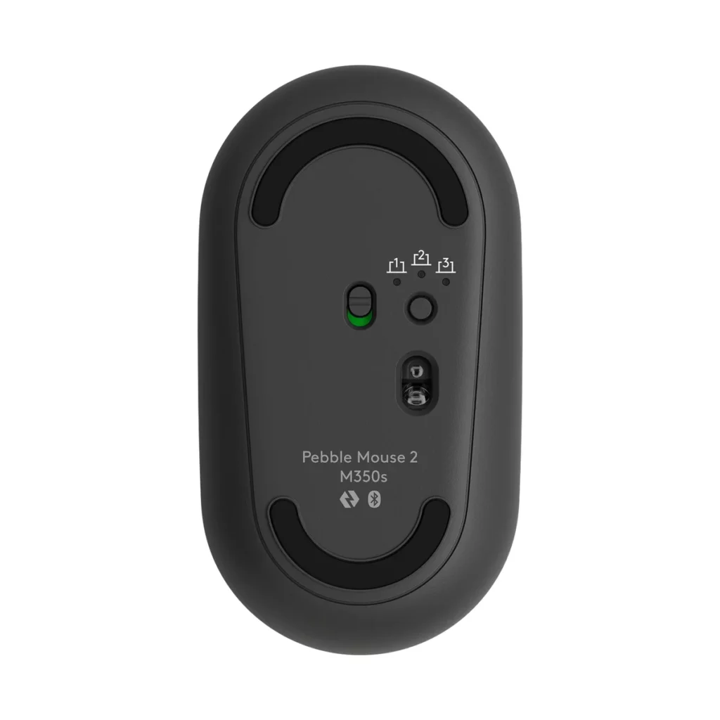 Logitech Pebble Mouse 2 M350s – Souris Bluetooth silencieuse – vue 2, disponible à Dakar chez Compustore