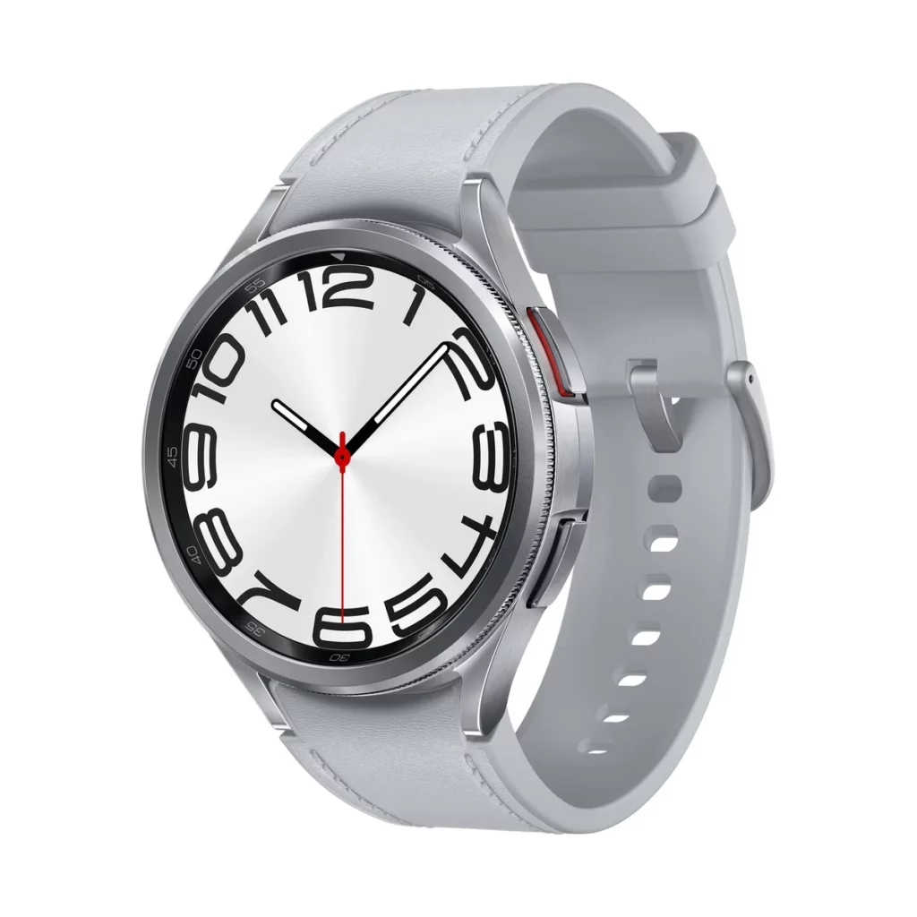 Montre connectée Samsung Galaxy Watch 6 Classic 47 mm Bluetooth de couleur Argent – vue 1, disponible à Dakar chez Compustore