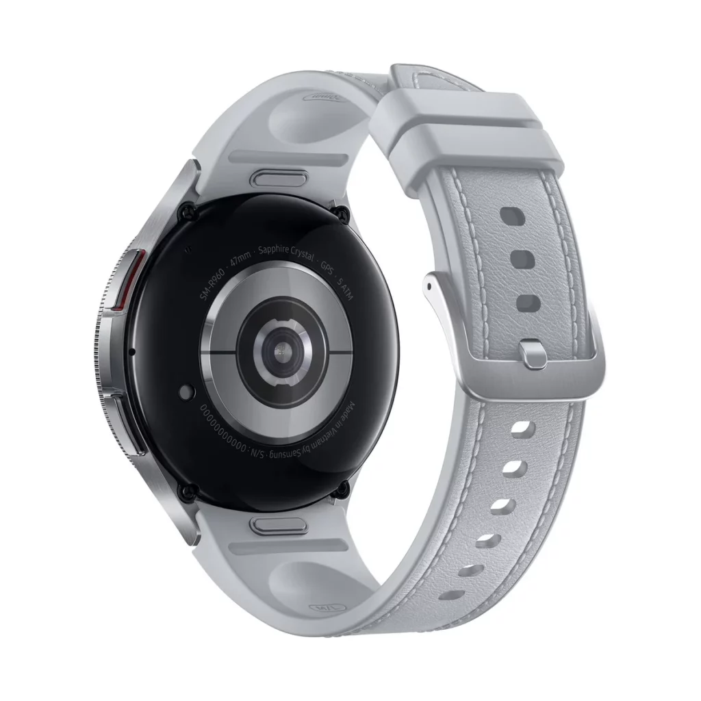 Montre connectée Samsung Galaxy Watch 6 Classic 47 mm Bluetooth de couleur Argent – vue 2, disponible à Dakar chez Compustore