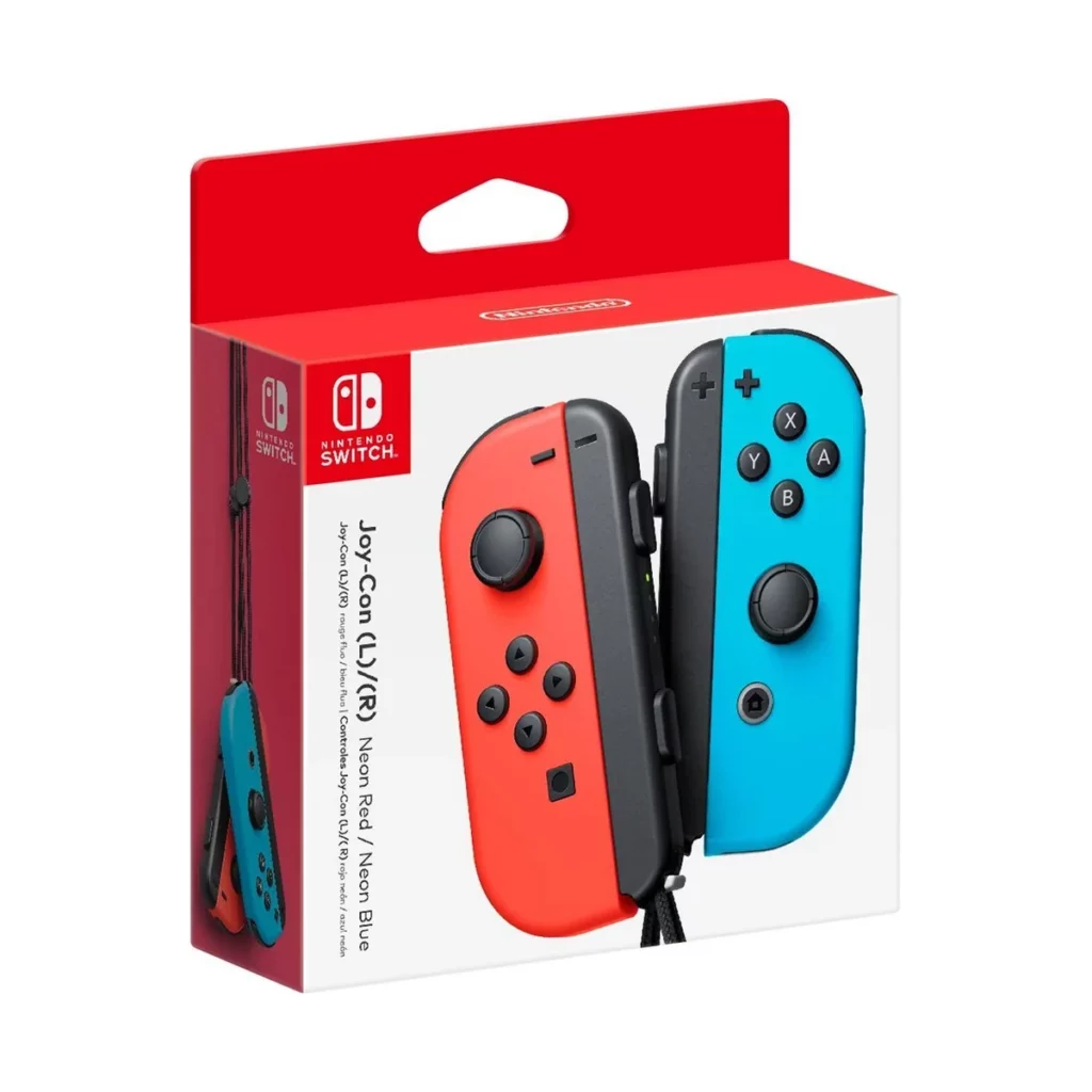 Paire de manettes Joy-Con Nintendo Switch bleu et rouge – vue 2, disponible à Dakar chez Compustore