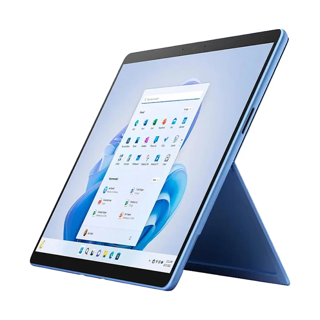 Tablette Microsoft Surface Pro 9 13″ Ecran tactile Intel Core i5 8 Go RAM 256 Go SSD Bleu Saphir – vue 2, disponible à Dakar chez Compustore