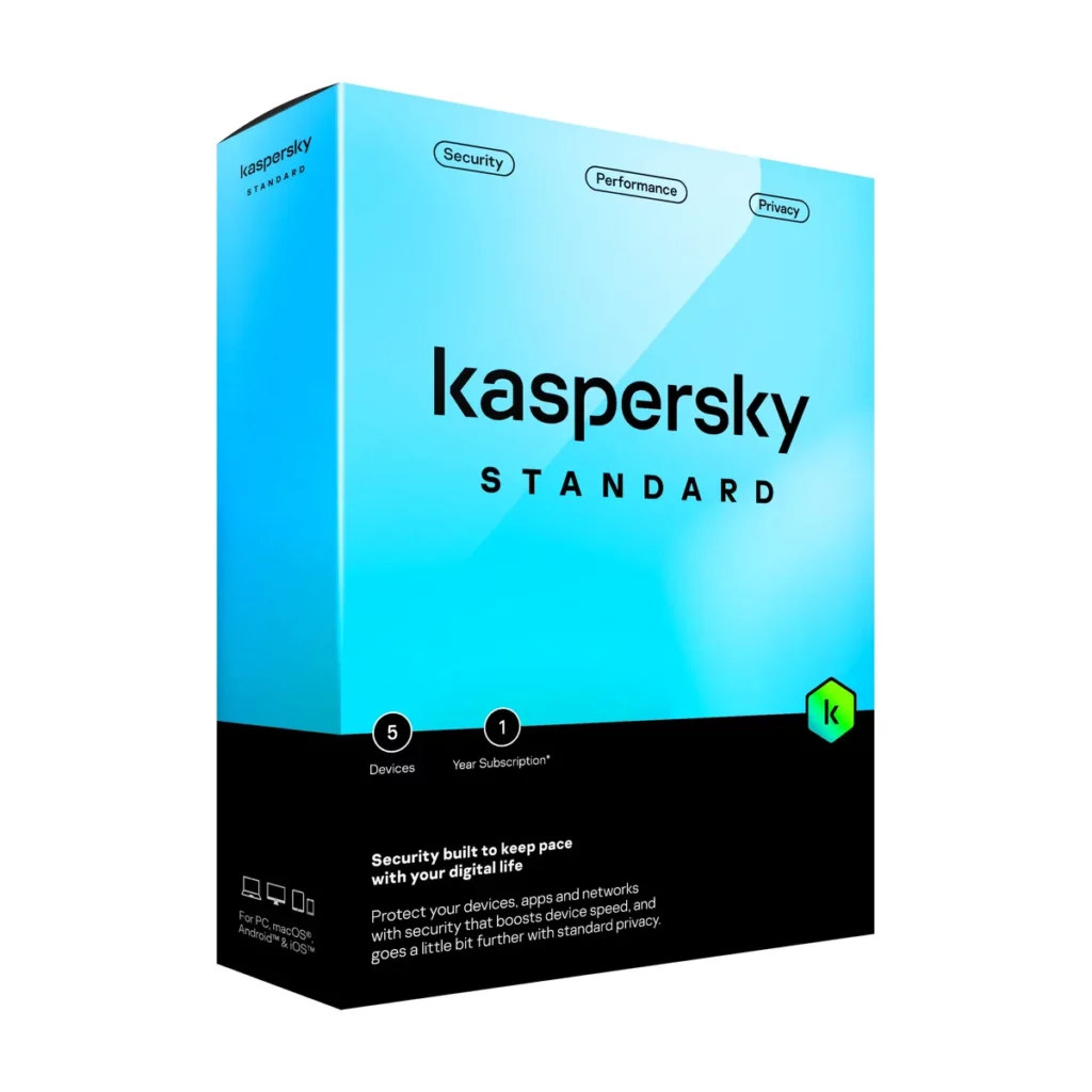 Kaspersky Standard – 1 an / 1 appareil