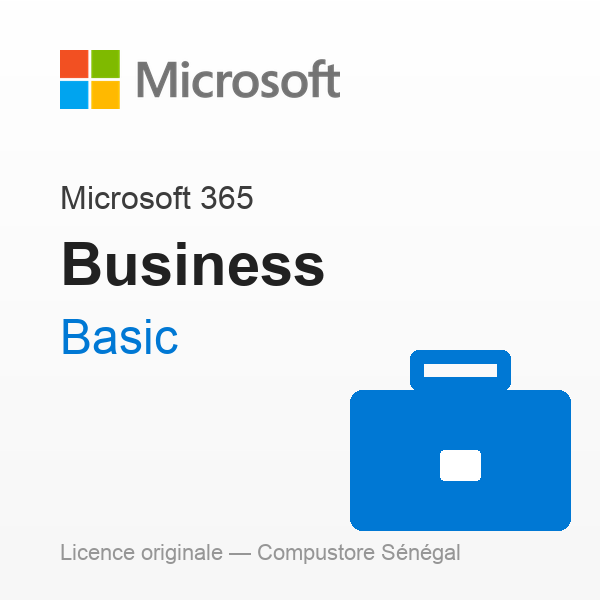 Microsoft 365 Business Basic — Licence originale au Sénégal | Compustore Dakar