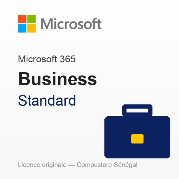 Microsoft 365 Business Standard — Licence originale au Sénégal | Compustore Dakar